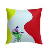Guitar Line Art Outdoor Pillow - Beyond T-shirts
